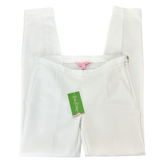 Lilly Pulitzer Pants - Lilly Pulitzer White Alessia Stretch Dinner Pant 4 Resort  Office Classi…